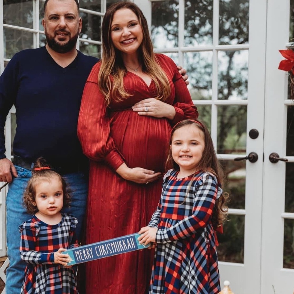 Pink Blush Maternity Deep Red maxi